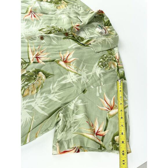 Paradise Found Hawaiian Shirt Men’s 2XL Wood Buttons Bird Flower Aloha Tiki Camp - Picture 4 of 7